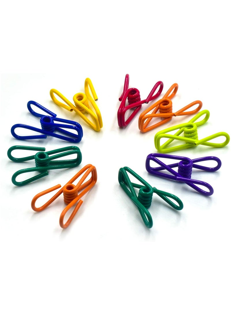 SOLARAE Chip Clips, 30 Pack Clothes Pins, Bag Clips, Food Clips, Paper Clips, Bag Clips for Food, Kitchen Clips, 2 Inch Clothespins for Photo and Crafts, Metal Clips for Indoor and Outdoor Uses - Image 1