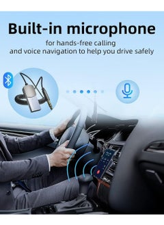 ESSAGER Aux Bluetooth Adapter for Car,Essager Noise Cancelling Bluetooth 5.0 Receiver,Lossless Music USB to 3.5mm Jack Audio Adapter with Built-in Microphone for Car Kits/Home Stereo/Handsfree Call Speaker  - Image 4