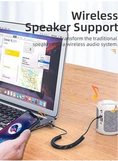 ESSAGER Aux Bluetooth Adapter for Car,Essager Noise Cancelling Bluetooth 5.0 Receiver,Lossless Music USB to 3.5mm Jack Audio Adapter with Built-in Microphone for Car Kits/Home Stereo/Handsfree Call Speaker  - Image 5