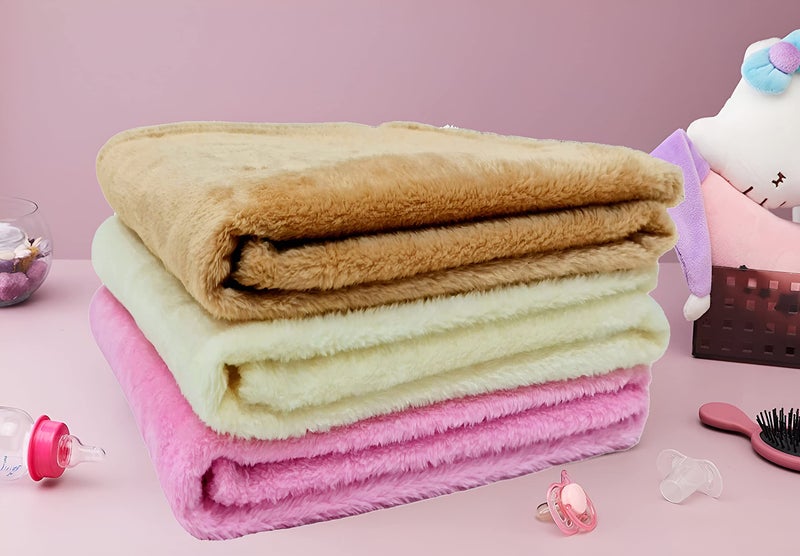 BRANDONN Baby Blankets New Born Combo Pack of Crib Wrapping Sheet Pack of 3 - Image 1