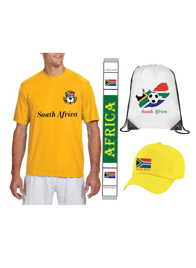 South Africa Sports Dry Fit T-Shirt- Soccer Team Printed T-Shirts-Team Jersey T Shirts For Men And  Women-Combo Pack  - Image 1