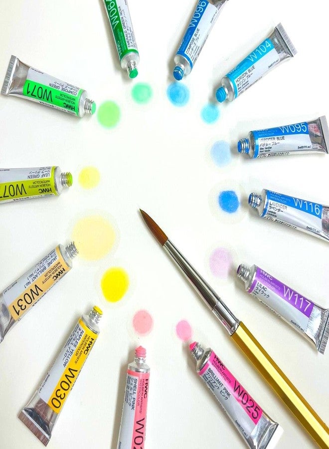 Holbein Artists' Watercolors - Pastels, Set of 12, 5 ml, Tubes - Image 3