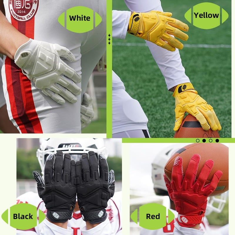 Seibertron G.A.R.G 2.0 Gel Filled Patented Anti-Impact Ultra-Stick Football Sports Receiver Gloves Youth Black S - Image 5
