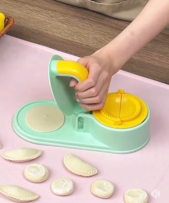 SHOPECOM SHOPECOM 3 in 1 Dumpling Maker Momo Maker Gujiya Maker MachineMomos Maker Machine Kajjikayalu Karanji Samosa Maker Skin Press Mould for Ghughra with Dumpling Puri Maker  - Image 5