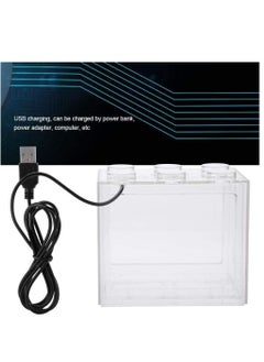 16X10.5X14Cm USB Mini Aquarium Fish Tank With LED Lights For Baby Turtles, Reptails, Betta Fish, Guppy Fish, Small Fishes Blue - pzsku/Z0A63004C726113A18A5BZ/45/_/1684592293/3b6effc0-c416-4c36-b6e9-82bf1d05583e