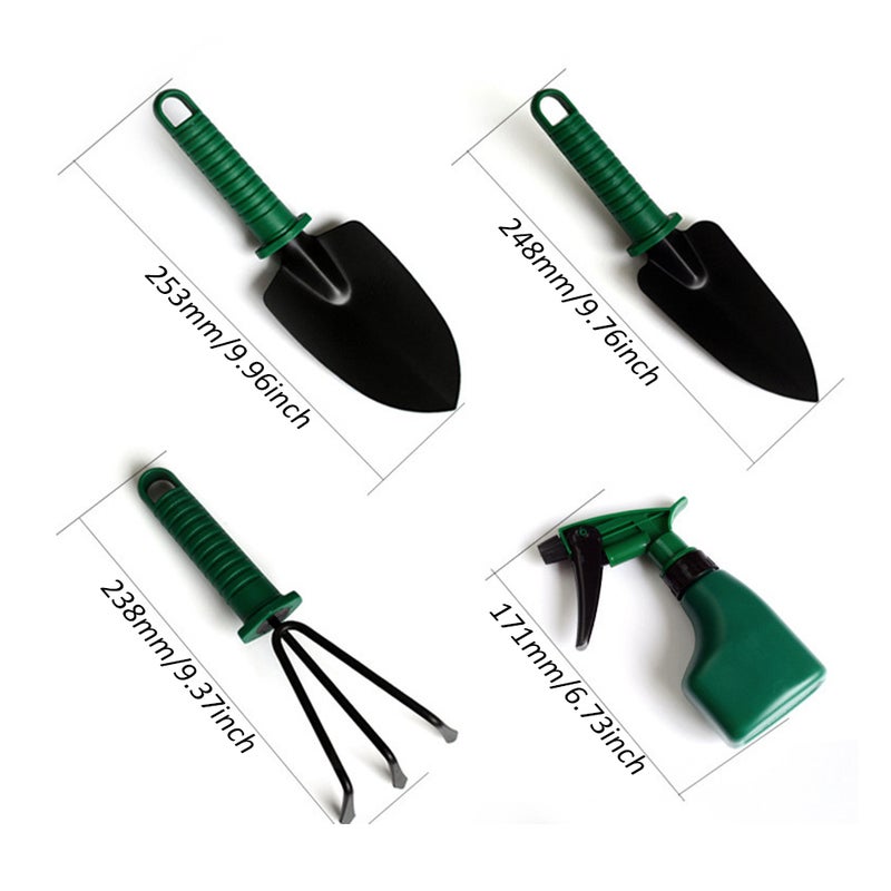 Gardening Hand Tools 10Pcs Green Heavy Duty Stainless Steel Ergonomic Handle - Compact Portable Tool Box Garden Tool Set for Home Gardening Beginners And Experienced Gardeners - Image 3