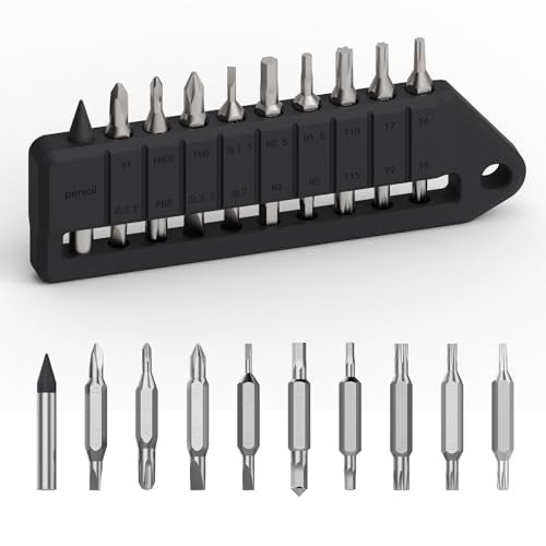 OKNIFE MBS1 4mm Hex Bit Screwdriver Set, 9 PCS Durable S2 Tool Steel Double-Ended Bit Set with Eternal Pencil, Ideal for Opry, D1, U1 Pro Series and Other 4mm Hex Nut Drivers - Image 1