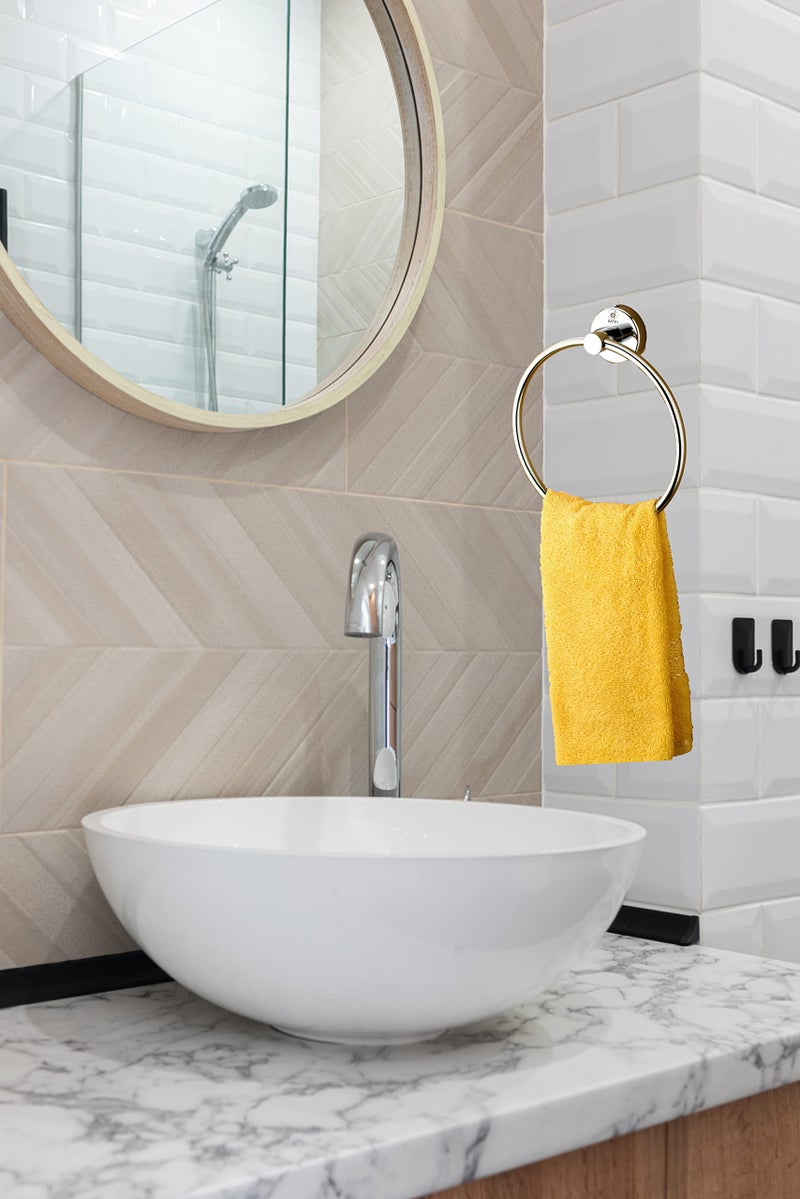 iSTAR Stainless Steel 304 Grade Chrome Finished Round Napkin Ring/Towel Ring/Napkin Holder/Towel Hanger/Towel Holder for Bathroom/Kitchen/Wash Basin (Silver) - Image 5