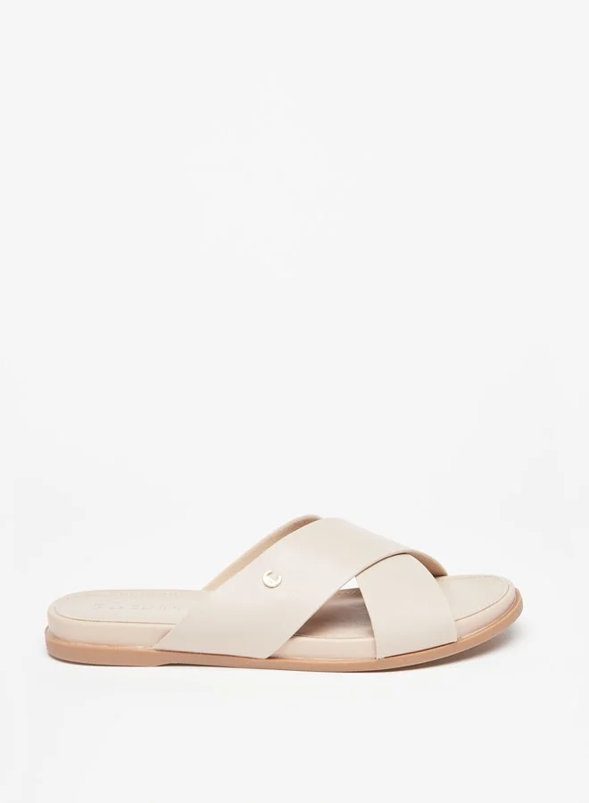 Le Confort Women's Cross Strap Slip-On Flat Sandals