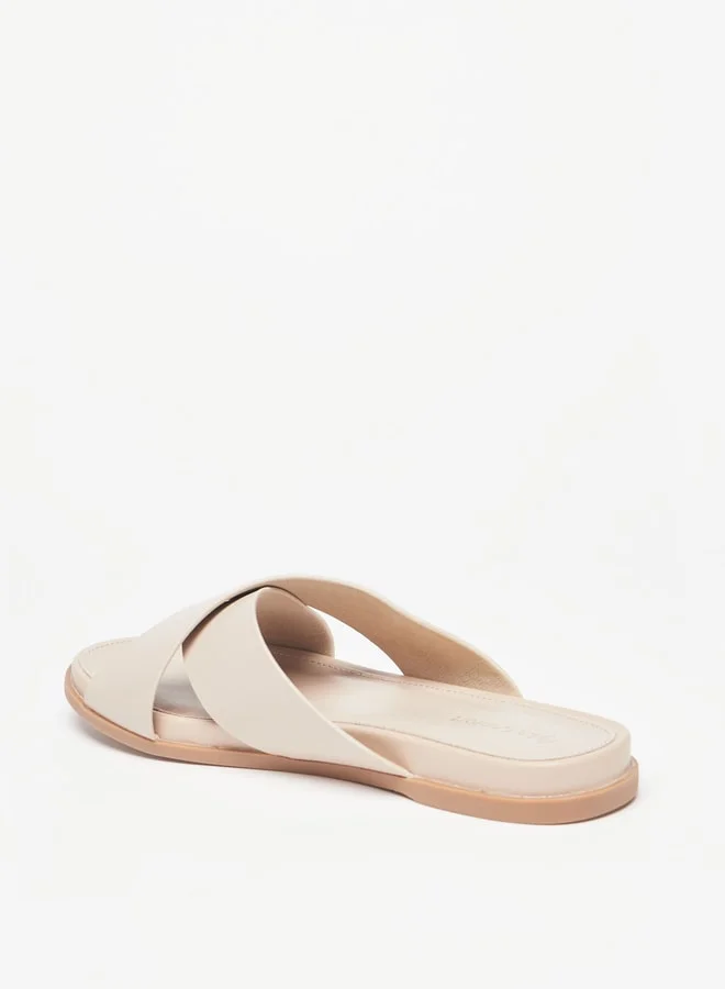 Le Confort Women's Cross Strap Slip-On Flat Sandals