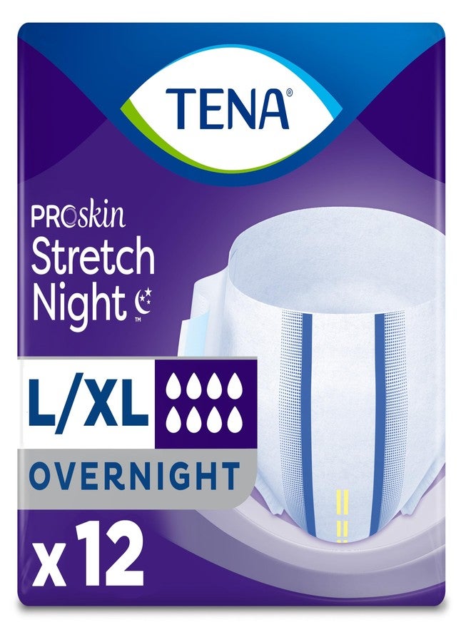 تينا ملابس داخلية TENA ProSkin Overnight Protection لسلس البول للنساء والرجال، قابلة للتمدد، حفاضات للكبار، مقاس كبير/كبير جدًا، 12 قطعة، قد تختلف العبوة - Image 1