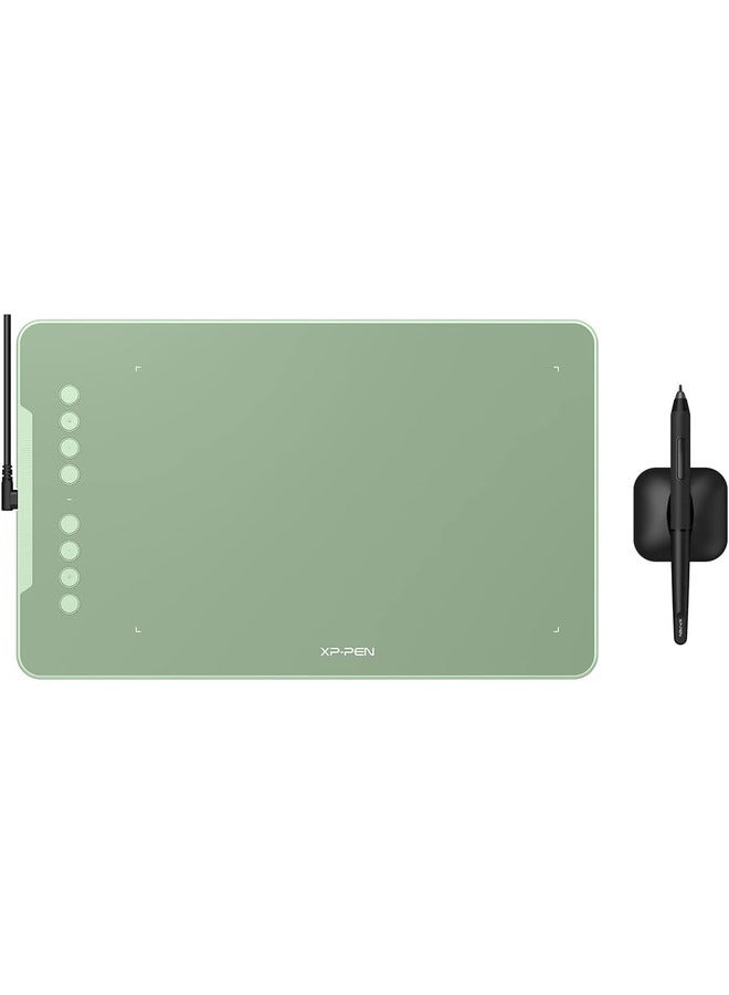 XP-PEN Deco V2 Digital Graphics Drawing Pen Tablet with Battery-Free Passive Stylus and 8 Shortcut Keys 10x6.25in | Green  - Image 1