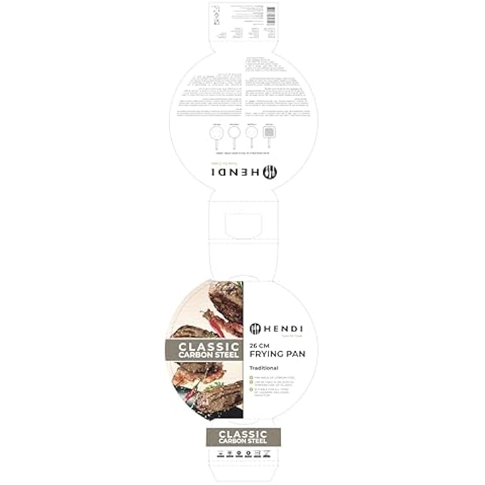 هندي Sartn De Frer Apta Para Induccin Y Horno Hasta 220C Fondo 205mm Con Recubrimiento Antiadherente Natural Despus De Curar 490X264XH95Mm Acero Al Carbn - Image 4