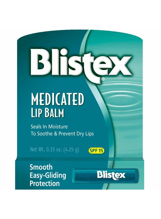 Blistex Medicated Lip Balm SPF 15-0.15 oz Each/Pack of 3 - Image 1