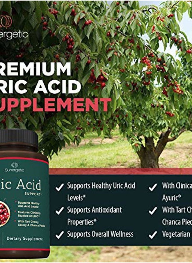 Sunergetic - Premium Uric Acid Support Supplement – Uric Acid Cleanse & Kidney Support – Includes Tart Cherry, Chanca Piedra, Celery Extract & Turmeric - 60 Capsules - Image 1