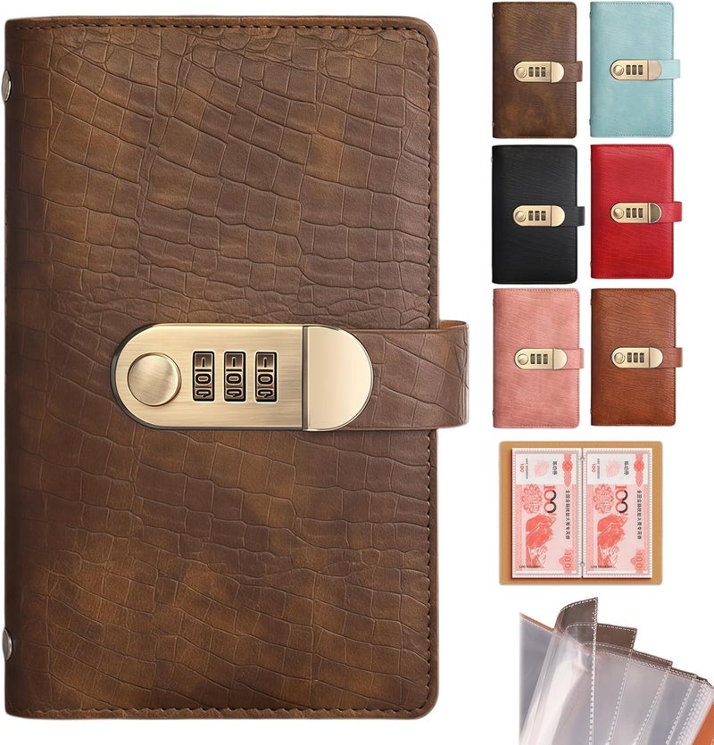 ODYSITE 2027 New 100 Transparent Pocket Currency Collectors Album， Lockable Savings Book, Money Saving Binder, for Collector Dollar Bill Cash Storage Collecting Supplies - Image 2