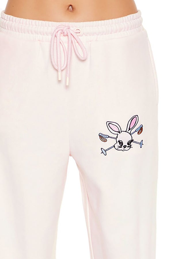 FOREVER 21 Embroidered Ski Bunny Sweatpants  - Image 5