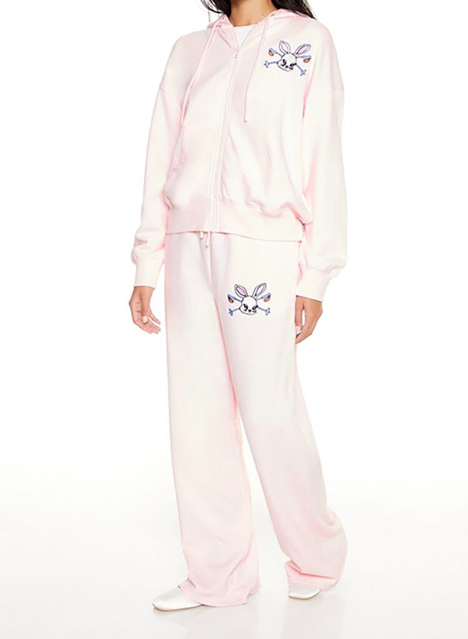 FOREVER 21 Embroidered Ski Bunny Sweatpants  - Image 2