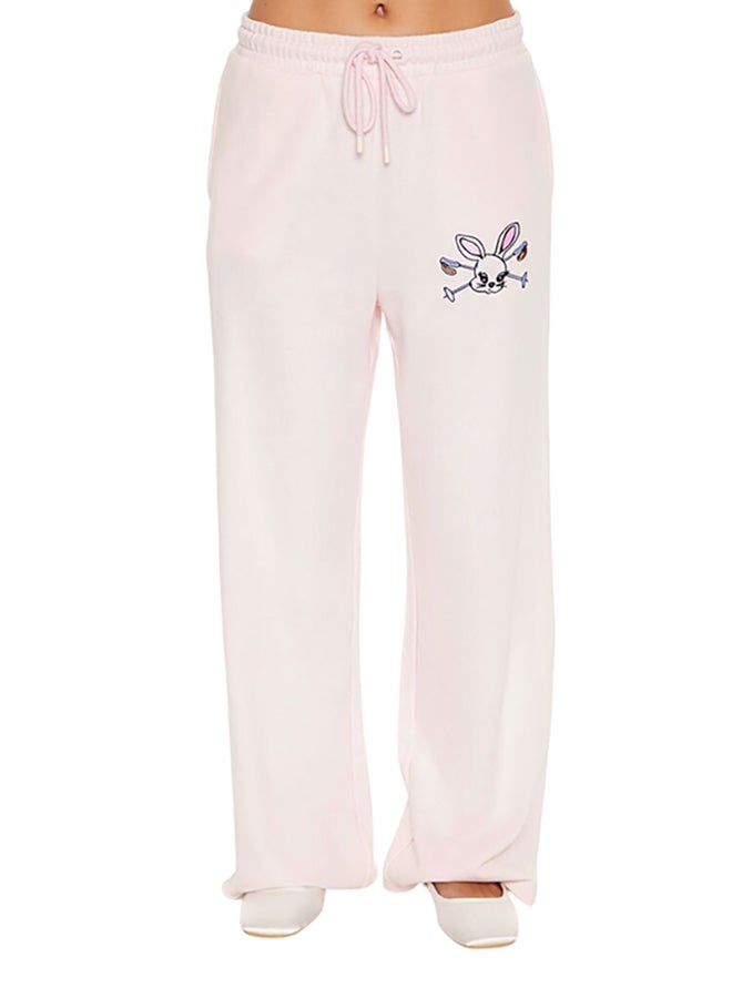 FOREVER 21 Embroidered Ski Bunny Sweatpants  - Image 1