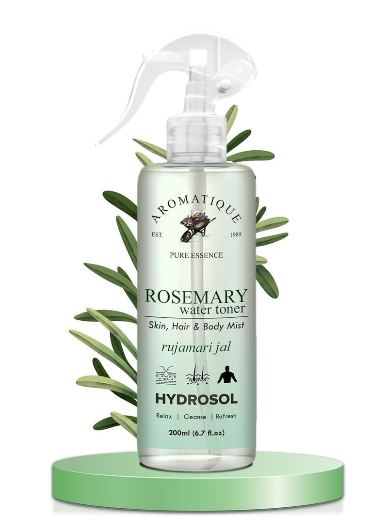AROMATIQUE Aromatique Rosemary Water, Rose Mary Water for Hair, Rosemary Hair Mist, Strengthens Hair, Suitable For All Hair Types (200 ml)  - Image 1