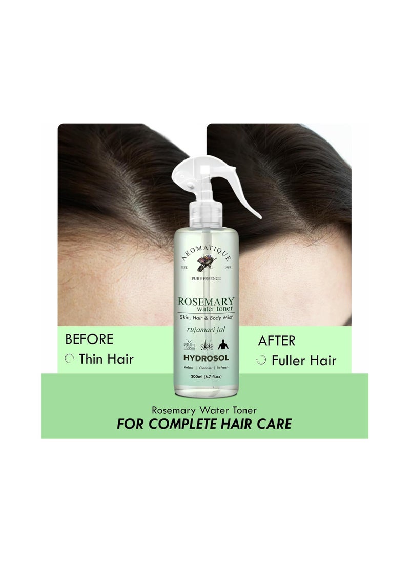AROMATIQUE Aromatique Rosemary Water, Rose Mary Water for Hair, Rosemary Hair Mist, Strengthens Hair, Suitable For All Hair Types (200 ml)  - Image 3