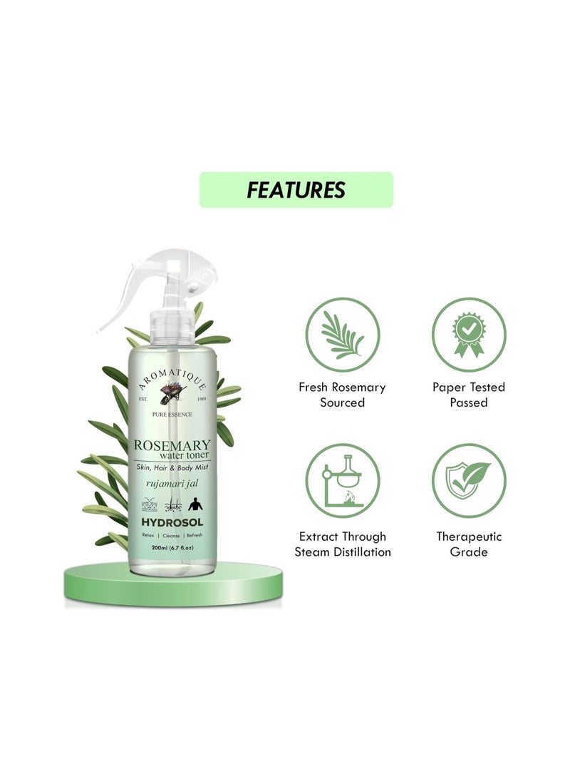 AROMATIQUE Aromatique Rosemary Water, Rose Mary Water for Hair, Rosemary Hair Mist, Strengthens Hair, Suitable For All Hair Types (200 ml)  - Image 4