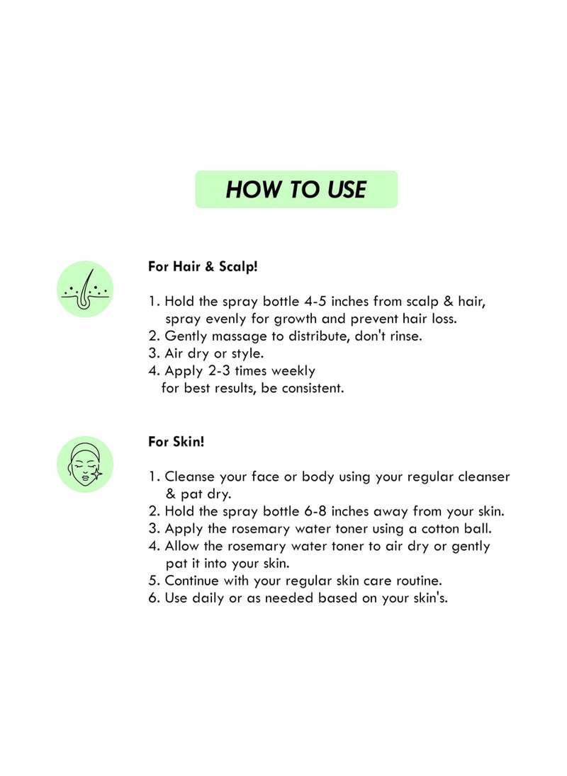 AROMATIQUE Aromatique Rosemary Water, Rose Mary Water for Hair, Rosemary Hair Mist, Strengthens Hair, Suitable For All Hair Types (200 ml)  - Image 5