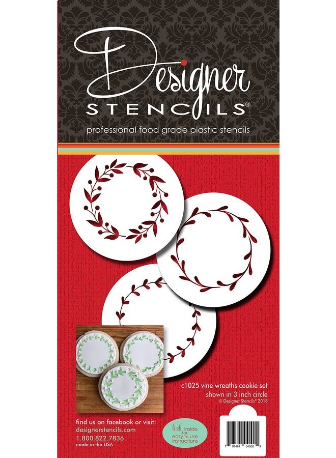 Designer Stencils Vine Wreaths Cookie Stencil Set C1025 by Designer Stencils - Image 1