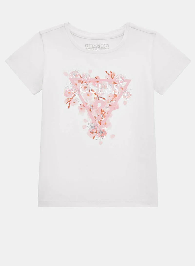 GUESS Kids Graphic  Crew Neck T-Shirt