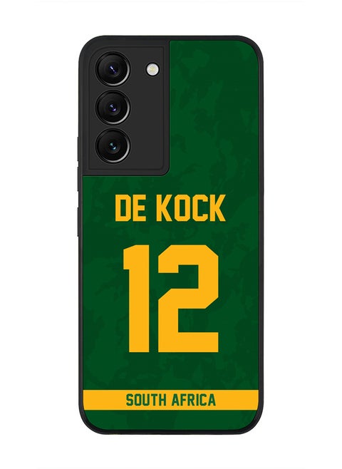 Rugged Black Edge Case for Samsung Galaxy S22+ 5G, Slim fit Soft Case Flexible thin Cover - Player Name - David Miller, Jersey Number- 10