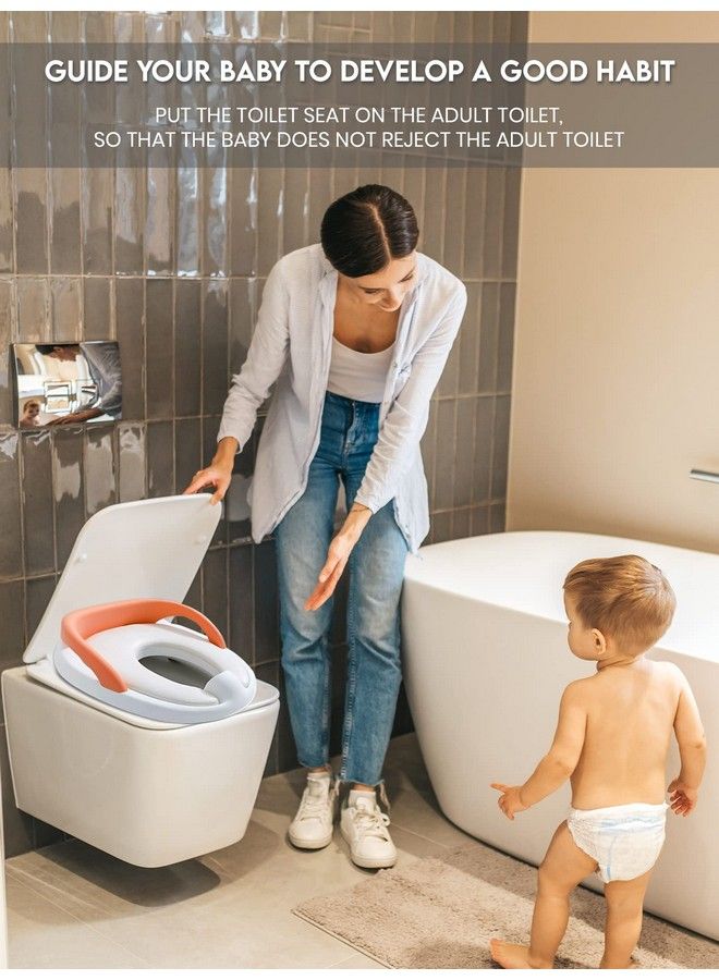 StarAndDaisy Baby Potty Training Seat For Girls And Boys Western Toilet Training Seat For Kids 0 To 5 Year Child With Anti Slip & Comfortable Safe Cushioned (Basic Orange) - Image 3