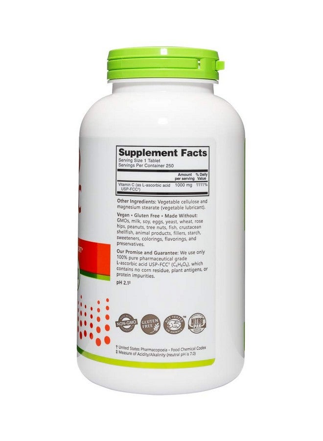 NutriBiotic - Vitamin C 1000 Mg, 250 Count Tablets | Essential Immune & Antioxidant Collagen Support Supplement | Pharmaceutical Grade L-Ascorbic Acid | Vegan, Non-GMO & Gluten Free - Image 3