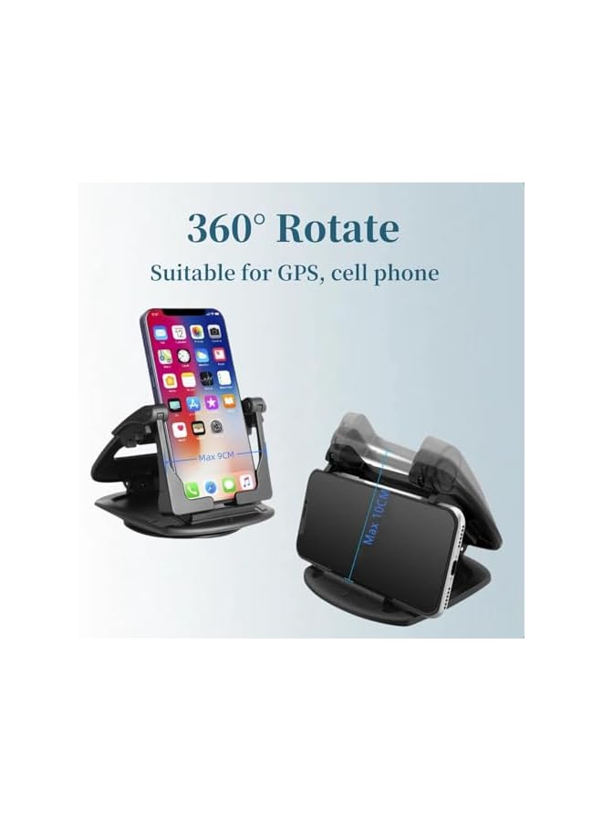 Green Tiger 360° Rotatable Car Phone Holder with Suction Cup Mount for GPS & Cellphones, Dashboard Phone Stand Compatible with iPhone, Samsung, Garmin, and More, Supports Thick Cases, Ideal for All Vehicles - Image 3