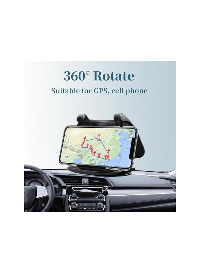 Green Tiger 360° Rotatable Car Phone Holder with Suction Cup Mount for GPS & Cellphones, Dashboard Phone Stand Compatible with iPhone, Samsung, Garmin, and More, Supports Thick Cases, Ideal for All Vehicles - Image 2