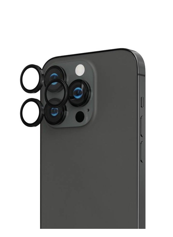 froog iPhone 14 Pro and Pro Max Camera Lens Protector Ultra Pure 360° Aluminum Lens Shield / Shatter Protection / Anti Fingerprint / Anti Scratch / HD Clarity Lens Protection - Black - Image 1