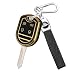 FT FUNTOR for Ford Key Fob Cover with KeychainTup 360 Full Protection Hard CaseCompatible with Ford F150 F250 F350 F450 F550 F650 Super Duty Explorer Expedition GoldBlack 4 Buttons - Image 2