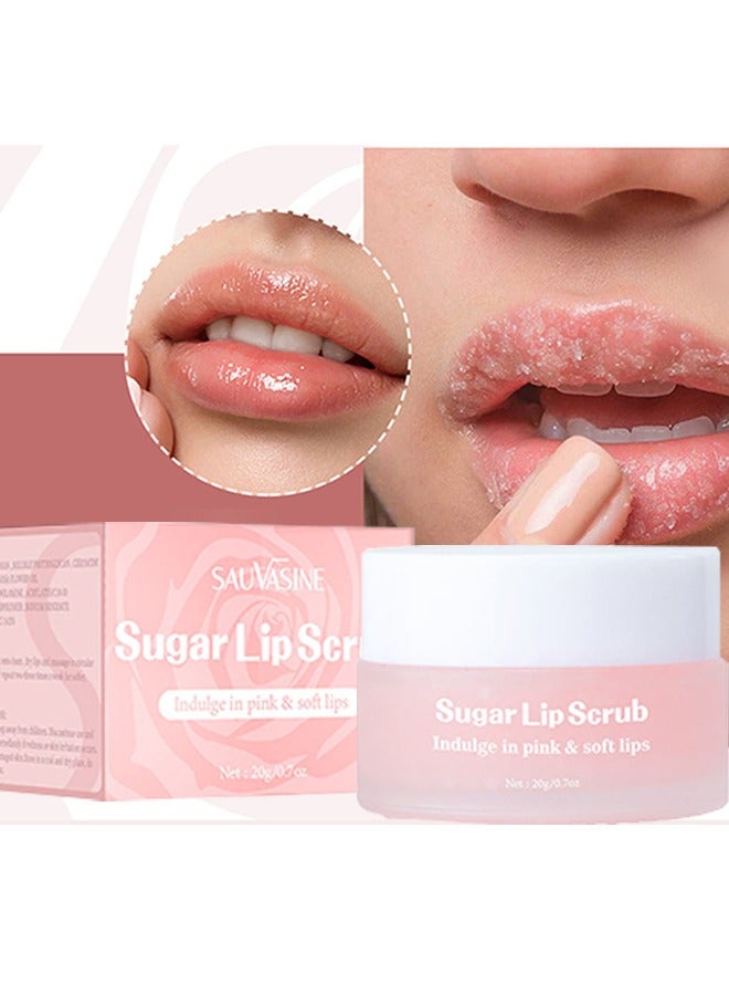 SAUVASINE Sugar Lip Scrub- Brown Sugar Lip Lightening Scrub，Lip Exfoliator and Moisturizer For Dry Chapped Lips 20g - Image 1
