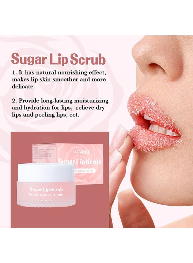 SAUVASINE Sugar Lip Scrub- Brown Sugar Lip Lightening Scrub，Lip Exfoliator and Moisturizer For Dry Chapped Lips 20g - Image 3