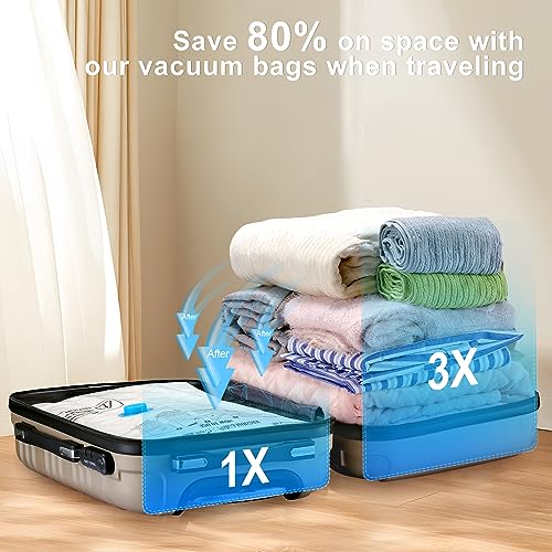 UPGOGO Travel Vacuum Bags with Portable Electric Pump (Combo 8 Pack) - Image 5