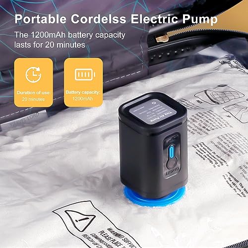 UPGOGO Travel Vacuum Bags with Portable Electric Pump (Combo 8 Pack) - Image 4