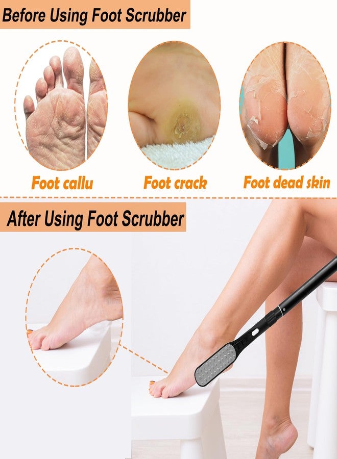 Gobiteli Toe Cleaning Brush, 18.8"-25.9" Telescopic Long Handle Foot Brush,Foot File for Feet Care Remove Hard Skin for Seniors,Men and Women - Image 4