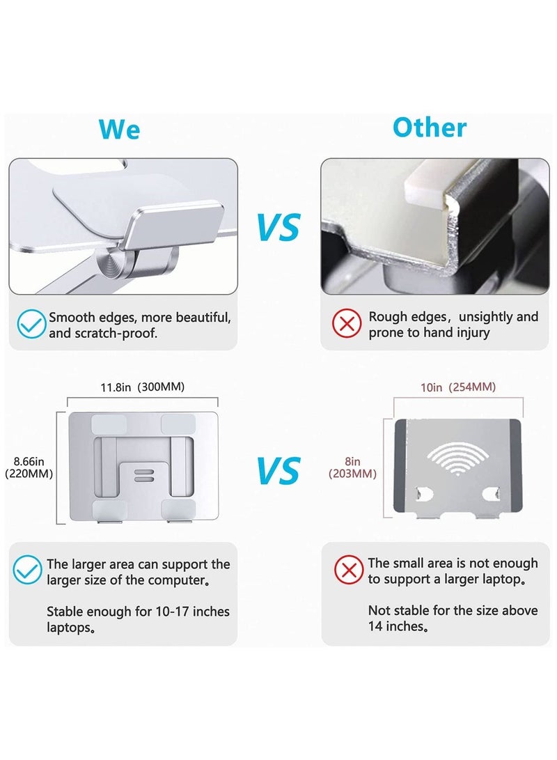 ELTRAZONE Laptop Stand, Adjustable Ergonomic Laptop Holder, Aluminium Alloy Notebook Stand with Heat-Vent, Portable Anti-Slip Computer Stand Compatible with MacBook Pro/Air - Image 2