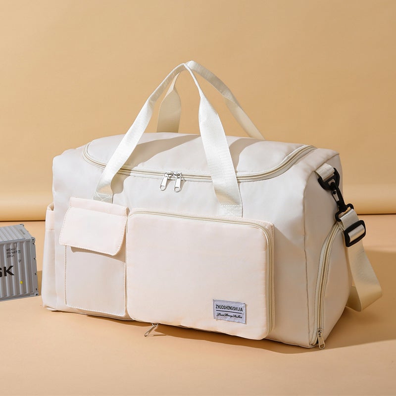 Large Capacity Travel Duffel Bag with Wet/Dry Separation, Shoe Compartment, Foldable - Image 3