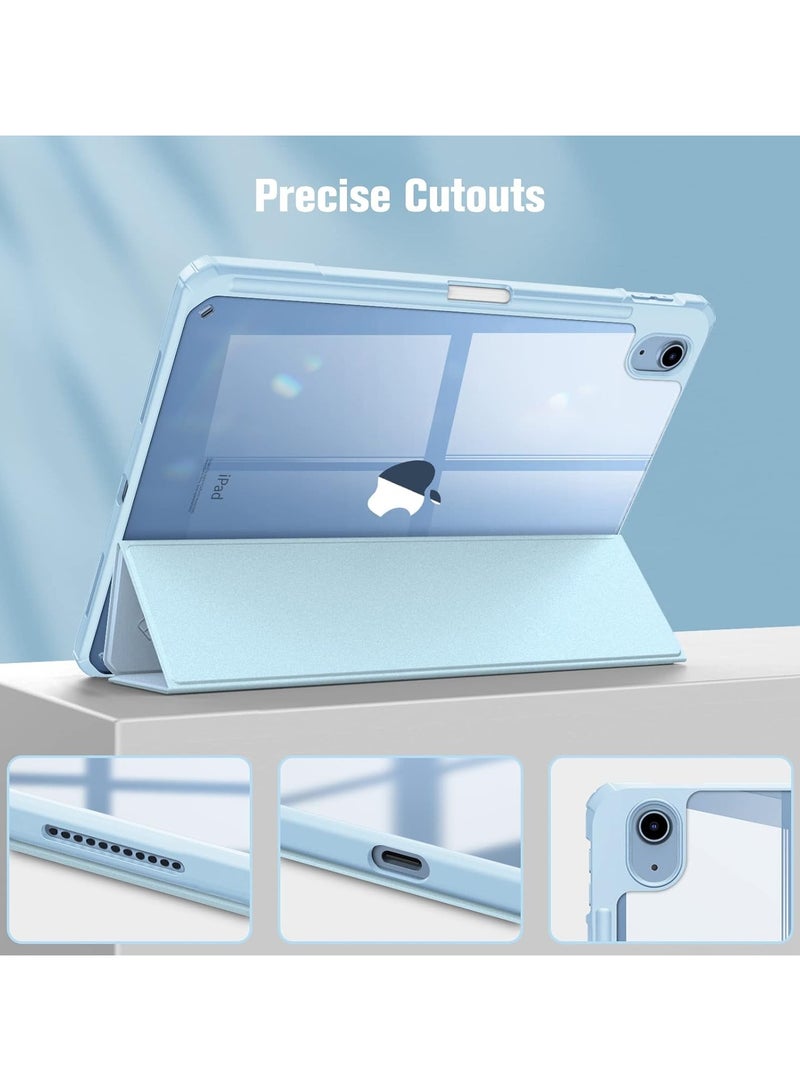 ماهمير جراب لجهاز iPad (A16) مقاس 11 بوصة من الجيل الحادي عشر 2025 iPad 11 جراب/جراب لجهاز iPad من الجيل العاشر مقاس 10.9 بوصة (موديل 2022) - [حامل قلم مدمج] غطاء مقاوم للصدمات مع ظهر شفاف شفاف، وحماية من الوسادة الهوائية بأربع زوايا (أزرق سماوي) - Image 5