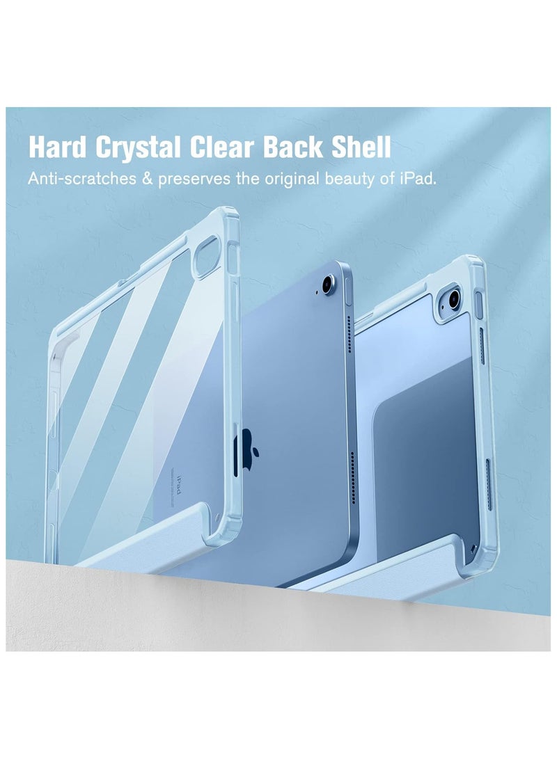 ماهمير جراب لجهاز iPad (A16) مقاس 11 بوصة من الجيل الحادي عشر 2025 iPad 11 جراب/جراب لجهاز iPad من الجيل العاشر مقاس 10.9 بوصة (موديل 2022) - [حامل قلم مدمج] غطاء مقاوم للصدمات مع ظهر شفاف شفاف، وحماية من الوسادة الهوائية بأربع زوايا (أزرق سماوي) - Image 4
