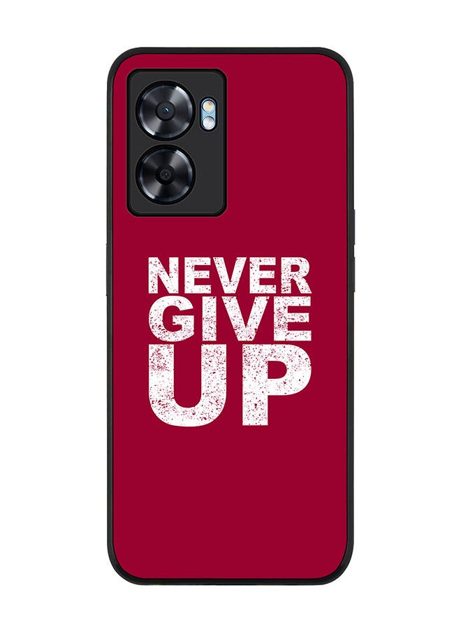 Stylizedd Rugged Black edge case for Oppo A57 Slim fit Soft Case Flexible Rubber Edges Anti Drop TPU Gel Thin Cover - Never ever give up  - Image 1