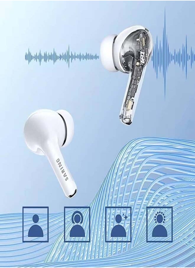 SARING - Saring wireless bluetooth headphones long battery lift 40 hours music playback 3hours with10 minutes charge small and comfortable dustproof from saring SN-007 - Image 1