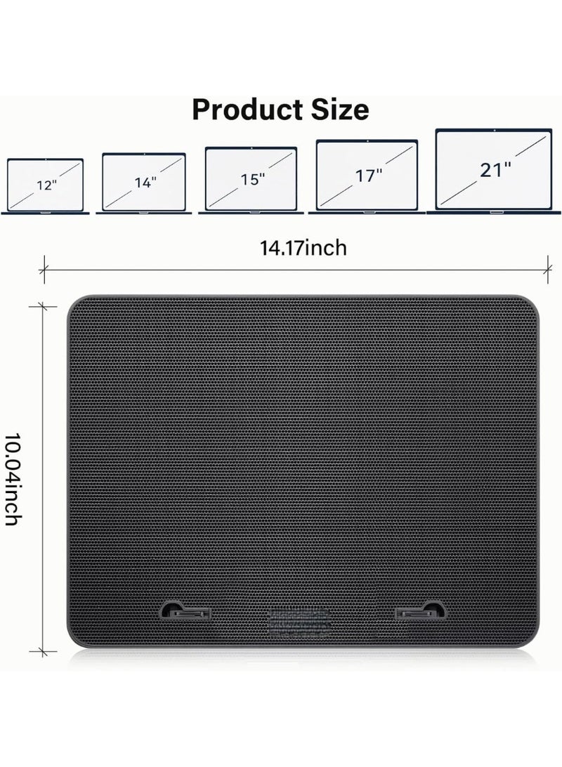 Salab Laptop Cooling Pad, Laptop Cooler Stand With Dual USB & 5 Adjustable Heights, Laptop Fan Stand 6 Quiet Fans for 13-17 Inch Laptops - Image 4