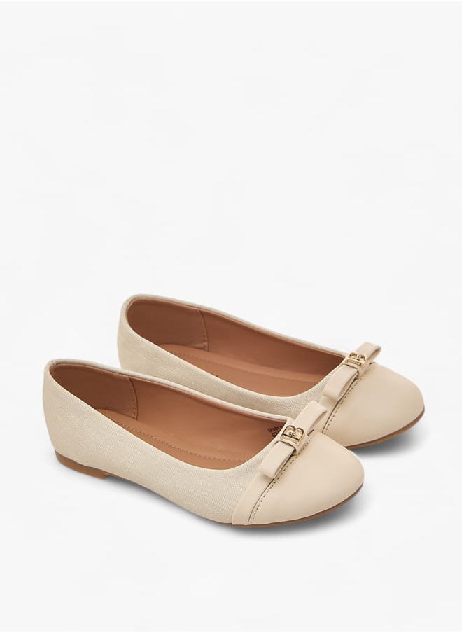 Flora Bella By Shoexpress Girls Metal Accent Slip-On Ballerina Shoes  - Image 1