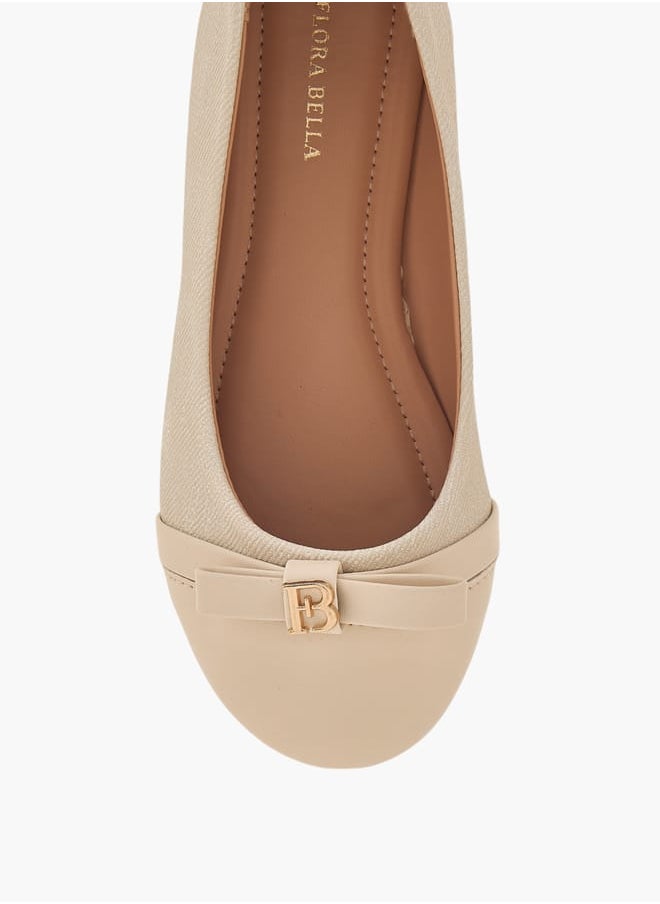 Flora Bella By Shoexpress Girls Metal Accent Slip-On Ballerina Shoes  - Image 4